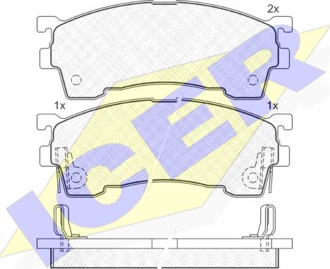 Icer 180971-204 - Bremžu uzliku kompl., Disku bremzes autospares.lv