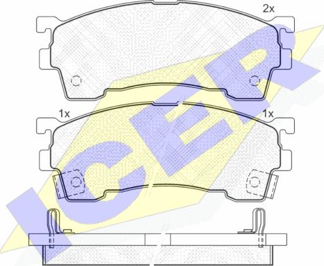 Icer 180971-203 - Bremžu uzliku kompl., Disku bremzes autospares.lv