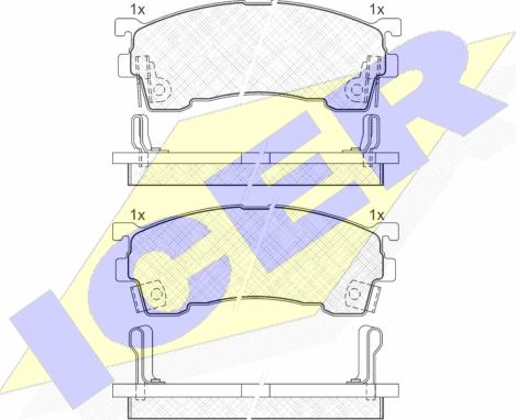 Icer 180971 - Тормозные колодки, дисковые, комплект www.autospares.lv