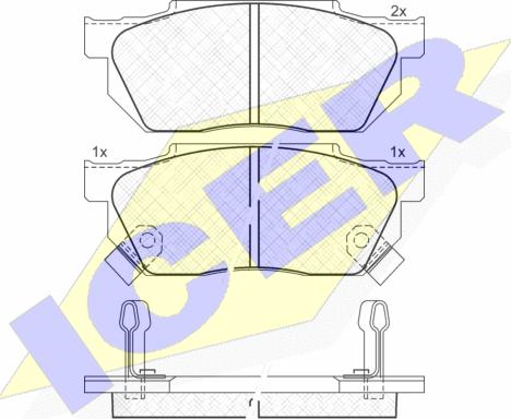 Icer 180494 - Тормозные колодки, дисковые, комплект www.autospares.lv