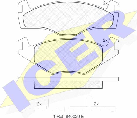 Icer 180459 - Bremžu uzliku kompl., Disku bremzes autospares.lv