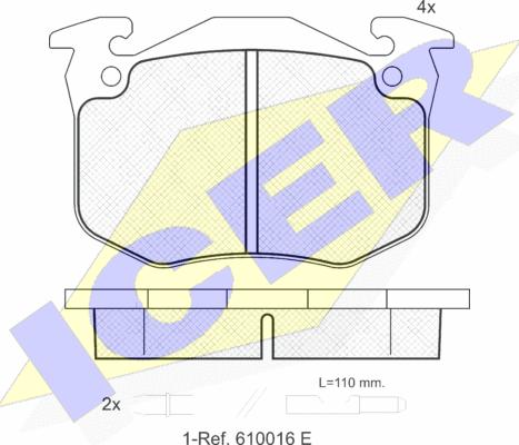 Icer 180469 - Bremžu uzliku kompl., Disku bremzes autospares.lv