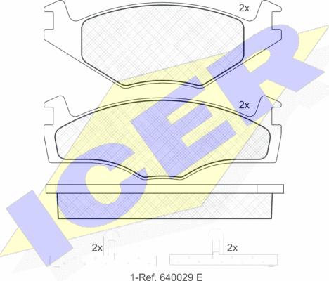 Icer 180460 - Brake Pad Set, disc brake www.autospares.lv