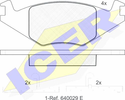 Icer 180461 - Тормозные колодки, дисковые, комплект www.autospares.lv