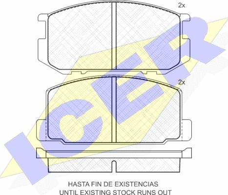 Icer 180463 - Brake Pad Set, disc brake www.autospares.lv