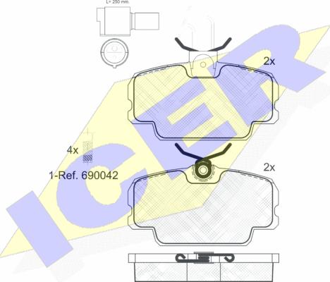 Icer 180419-006 - Brake Pad Set, disc brake www.autospares.lv