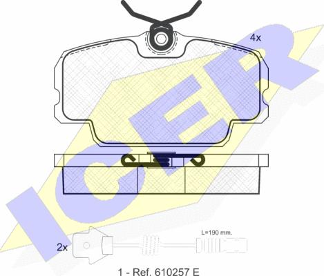 Icer 180419-203 - Brake Pad Set, disc brake www.autospares.lv