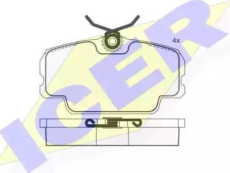 Icer 180419 - Brake Pad Set, disc brake www.autospares.lv