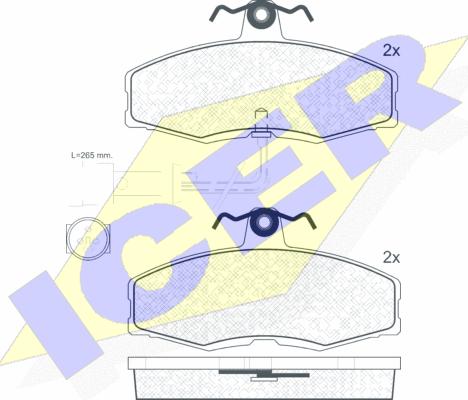 Icer 180414 - Brake Pad Set, disc brake www.autospares.lv