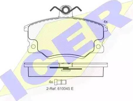 Icer 180415 - Brake Pad Set, disc brake www.autospares.lv