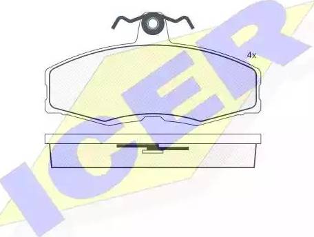 Icer 180413 - Brake Pad Set, disc brake www.autospares.lv