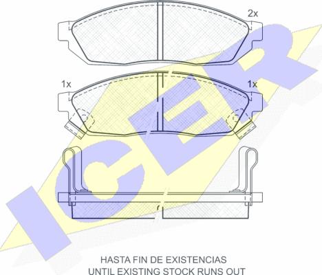 Icer 180483 - Bremžu uzliku kompl., Disku bremzes www.autospares.lv