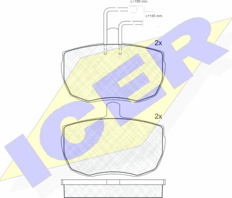 Icer 180427 - Тормозные колодки, дисковые, комплект www.autospares.lv