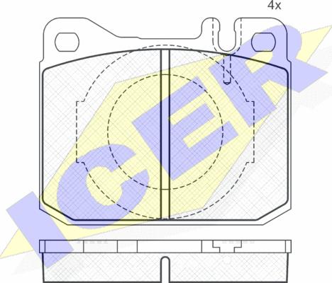 Icer 180511 - Bremžu uzliku kompl., Disku bremzes www.autospares.lv