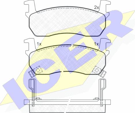 Icer 180530 - Bremžu uzliku kompl., Disku bremzes www.autospares.lv