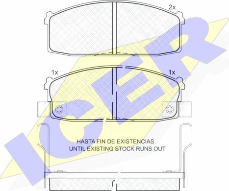 Icer 180520 - Brake Pad Set, disc brake www.autospares.lv