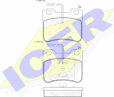 Icer 180691 - Bremžu uzliku kompl., Disku bremzes www.autospares.lv