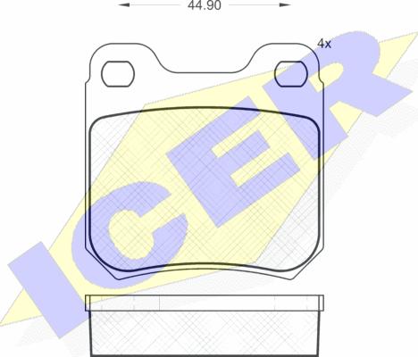 Icer 180692 - Brake Pad Set, disc brake www.autospares.lv