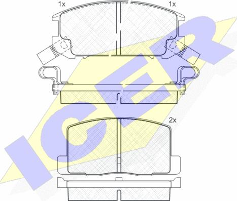 Icer 180656 - Тормозные колодки, дисковые, комплект www.autospares.lv