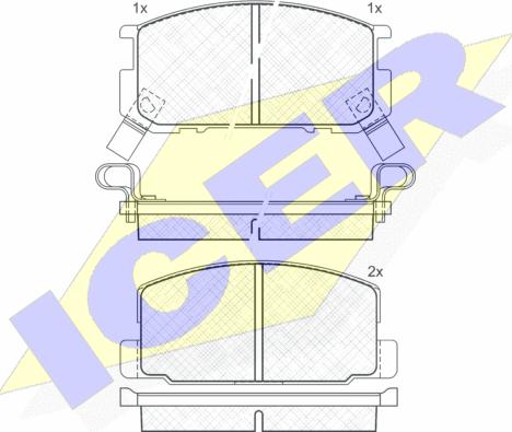 Icer 180605 - Brake Pad Set, disc brake www.autospares.lv