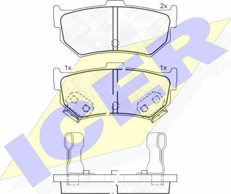 Icer 180600 - Bremžu uzliku kompl., Disku bremzes autospares.lv