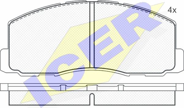 Icer 180602 - Brake Pad Set, disc brake www.autospares.lv