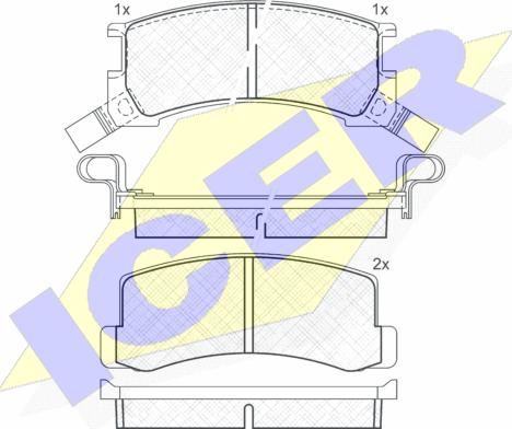 Icer 180613 - Brake Pad Set, disc brake www.autospares.lv