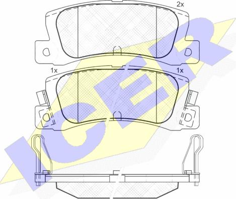 Icer 180612-071 - Тормозные колодки, дисковые, комплект www.autospares.lv