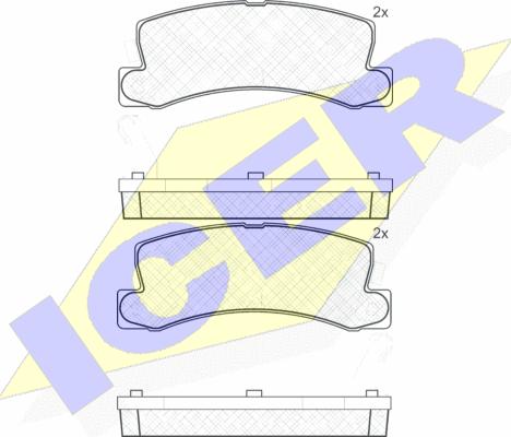 Icer 180612 - Brake Pad Set, disc brake www.autospares.lv