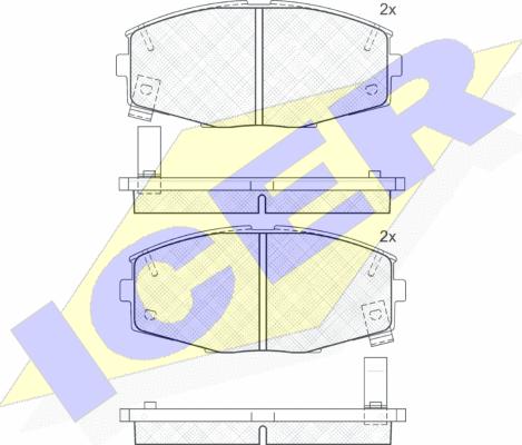 Icer 180617 - Brake Pad Set, disc brake www.autospares.lv