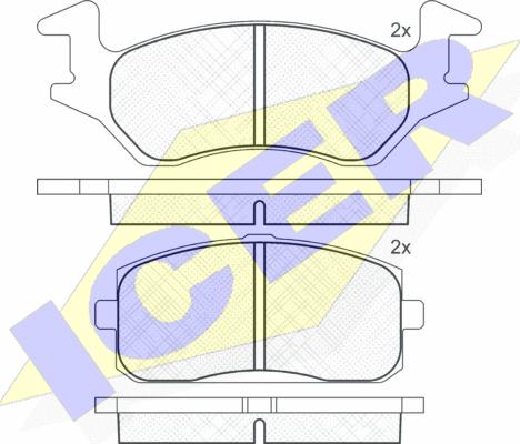 Icer 180629 - Brake Pad Set, disc brake www.autospares.lv