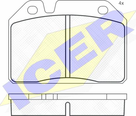 Icer 180091 - Brake Pad Set, disc brake www.autospares.lv