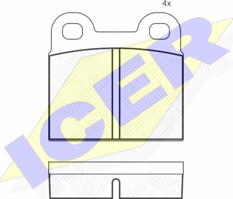 Icer 180059 - Brake Pad Set, disc brake www.autospares.lv