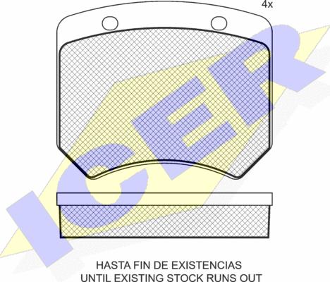 Icer 180003 - Тормозные колодки, дисковые, комплект www.autospares.lv