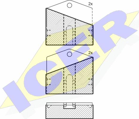 Icer 180018 - Bremžu uzliku kompl., Disku stāvbremze www.autospares.lv