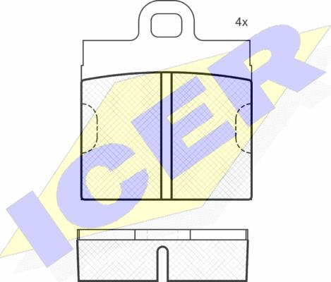 Icer 180085 - Тормозные колодки, дисковые, комплект www.autospares.lv