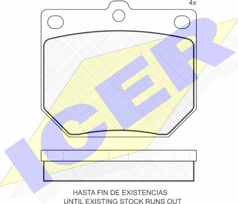 Icer 180166 - Brake Pad Set, disc brake www.autospares.lv