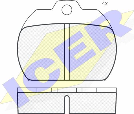 Icer 180161 - Bremžu uzliku kompl., Disku bremzes autospares.lv