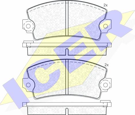 Icer 180101 - Bremžu uzliku kompl., Disku bremzes autospares.lv