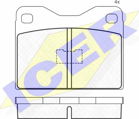 Icer 180181 - Bremžu uzliku kompl., Disku bremzes autospares.lv