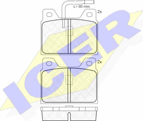 Icer 180127 - Тормозные колодки, дисковые, комплект www.autospares.lv