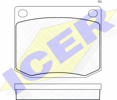 Icer 180176 - Brake Pad Set, disc brake www.autospares.lv