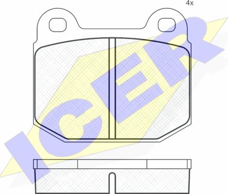 Icer 180170 - Brake Pad Set, disc brake www.autospares.lv