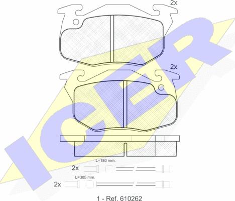 Icer 180866 - Brake Pad Set, disc brake www.autospares.lv