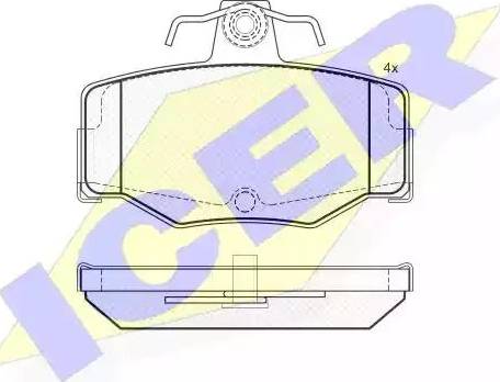 Icer 180804 - Bremžu uzliku kompl., Disku bremzes autospares.lv