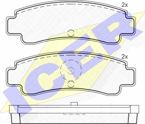 Icer 180805 - Тормозные колодки, дисковые, комплект www.autospares.lv