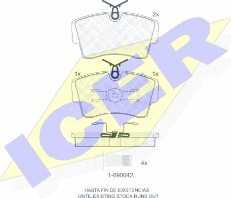 Icer 180815-700 - Тормозные колодки, дисковые, комплект www.autospares.lv