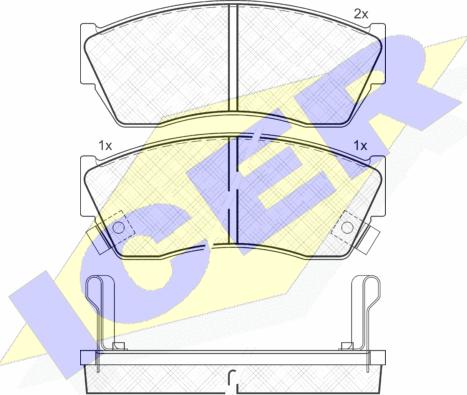 Icer 180811 - Тормозные колодки, дисковые, комплект www.autospares.lv