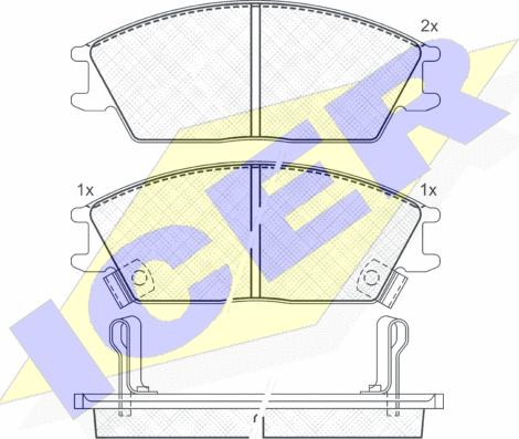 Icer 180887 - Тормозные колодки, дисковые, комплект www.autospares.lv