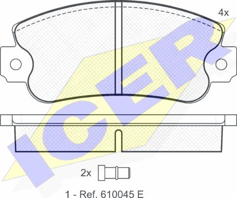 Icer 180838 - Bremžu uzliku kompl., Disku bremzes www.autospares.lv